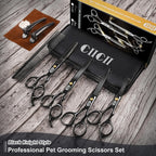 CIICII premium home salon pet scissors kit for safe dog and cat grooming