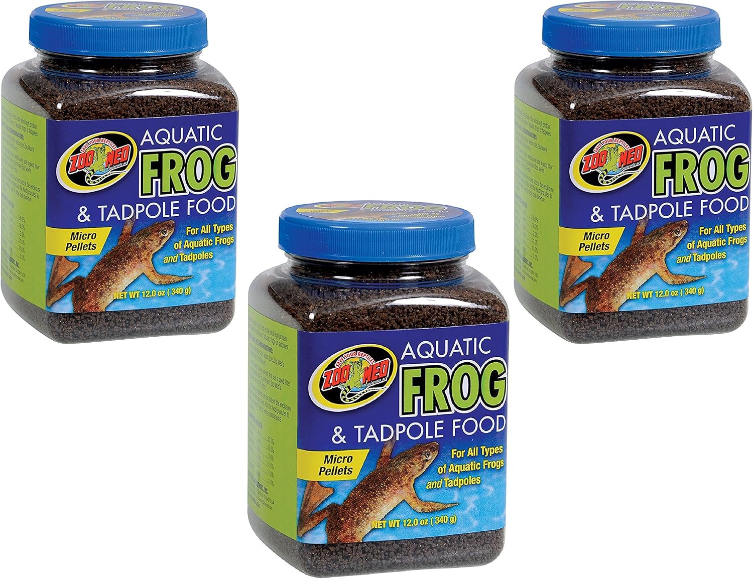 Seafood flavored sinking micro pellets for African Dwarf Frogs feeding details