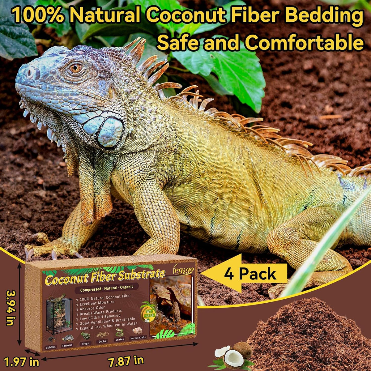 Legigo compressed coco coir bricks stacked together