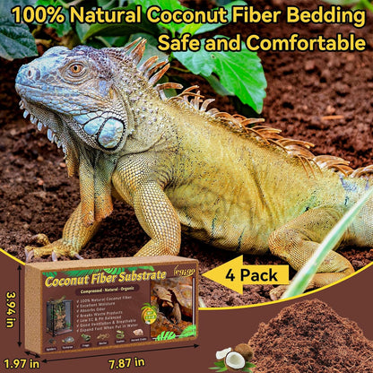 Legigo compressed coco coir bedding brick expanding in a water container