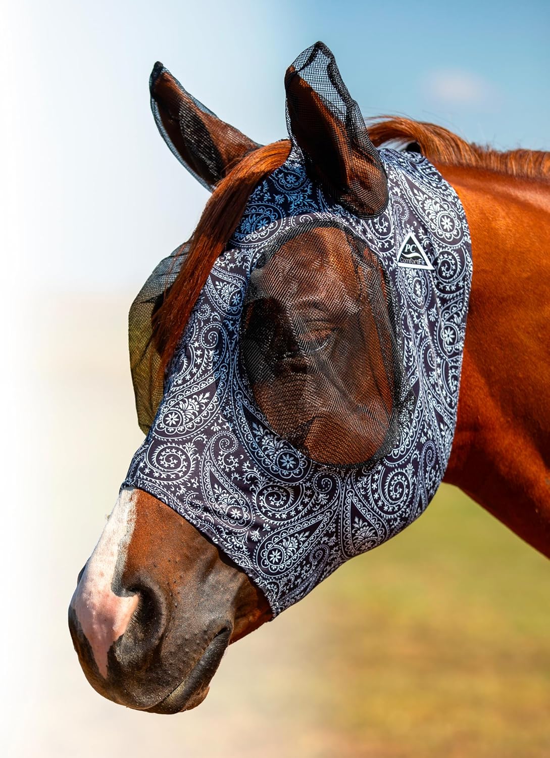 Professional's Choice Comfort Fit Fly Mask | Pacific Blue - Image 12