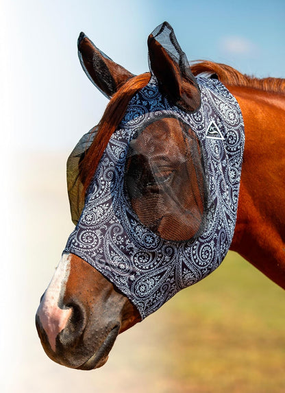 Professional's Choice Comfort Fit Fly Mask | Pacific Blue - Image 12