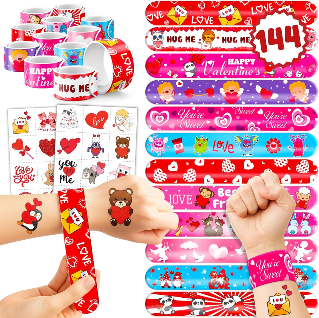 Cherisnowy 144 Piece Valentine Party Favors set front view