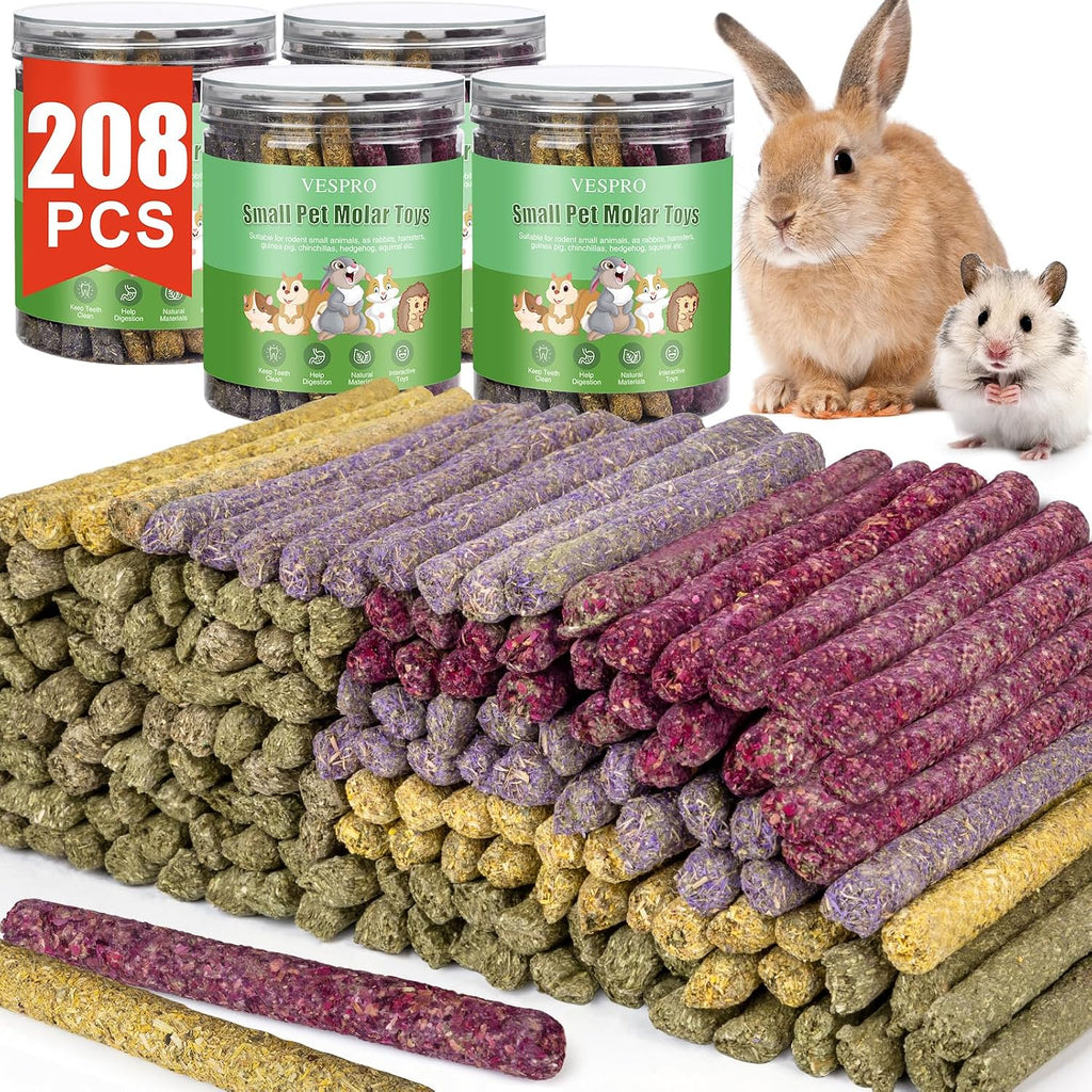 52Pcs Rabbit Chew Sticks, Guinea Pig Toys, Natural Timothy Grass Molar Teeth Stick, Mixing Flowers, Roses, Calendula and Forget Me Not, Small Animals Treats - Image 13