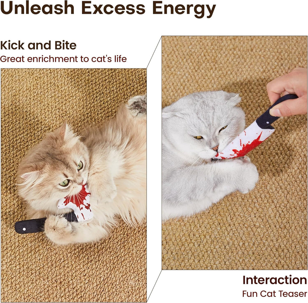 Collection of four distinct Potaroma catnip knife toys