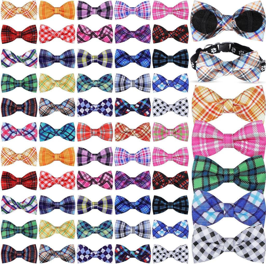 Cosblank dog collar bow ties front view premium pet grooming bulk pack