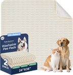Washable Pee Pads for Dogs, Reusable Puppy Pads Dog Pads, Non-Slip Dog Pee Pads, Leak-Proof Pet Pee Pads Wee Wee Pads for Dogs. (Cream White, 18"x24"(Pack of 2)) - Image 12