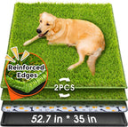 Hompet Dog Grass Pad with Tray Large, 41"x27", 2 Reusable Artificial Turf for Dogs Potty, Waterproof Non-Slip Washable Pee Pads, Quickly Absorbency Portable Dog Litter Box for Indoor/Outdoor Use - Image 9