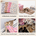Lfory coral fleece nursing throws in white brown pink and gray