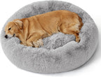 Bedsure Calming Dog Bed Medium Size Dog - Donut Washable Medium Pet Bed, 30 inches Anti-Slip Round Fluffy Plush Faux Fur Cat Bed, Fits up to 45 lbs Pets, Camel - Image 14