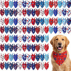 Abbylike 100 Pcs Paw Print Dog Bandanas Bulk Cute Footprint Bandanas for Dogs Triangle Kerchief Bib Scarf for Pets National Dog Day Party Costume Photo Props Accessories Pet Shops (25.6 x 17.7 x 17.7) - Image 11