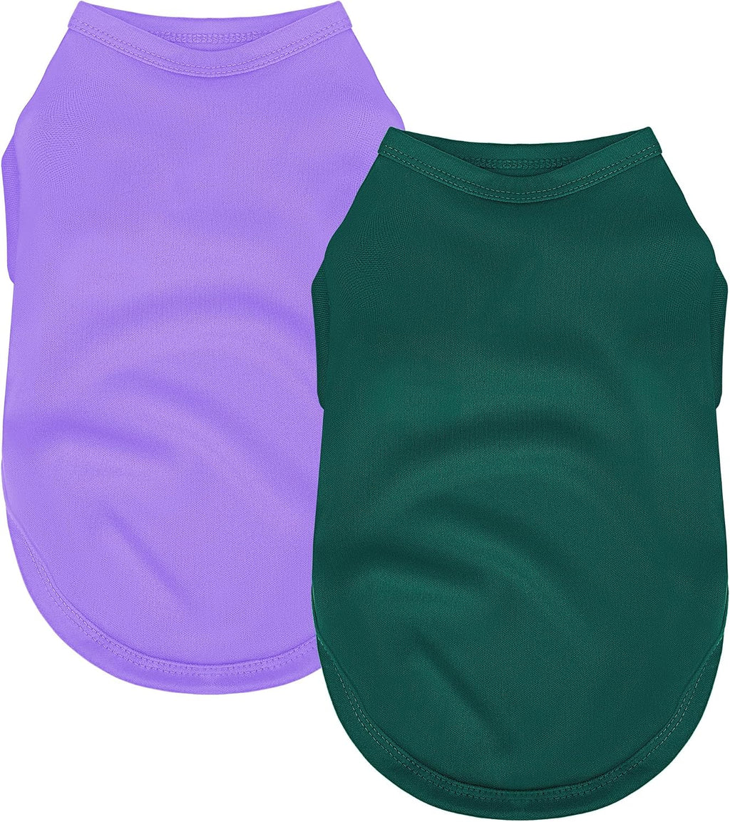 2 Pack Solid Color Dog Shirts - Lightweight, Quick Dry, Breathable Pet T-Shirts for Small to Large Dogs - Stretchy, Durable, Ideal for All Seasons and Holidays.Black White S - Image 10