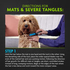 FURminator 2-in-1 Doodle Grooming Tool for Dogs, 1 Count, Dematting Tool with Comb for Mats, Tangles & Maintenance on Curly, Long, Silky & Wiry Coats - Image 9