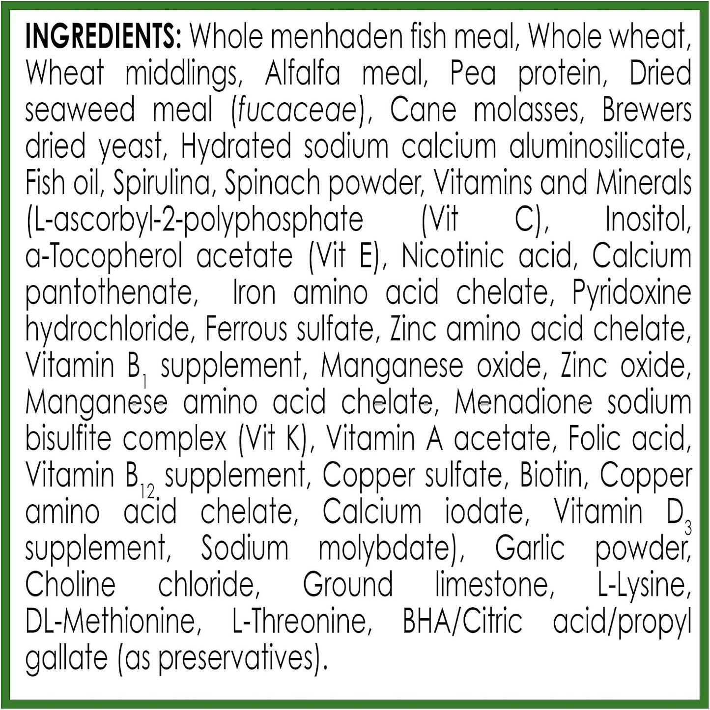 Side view of API Algae Eater Wafers USA imported label