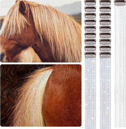 Packaging of Juexica 18 pieces horse accessory clip in hair extensions