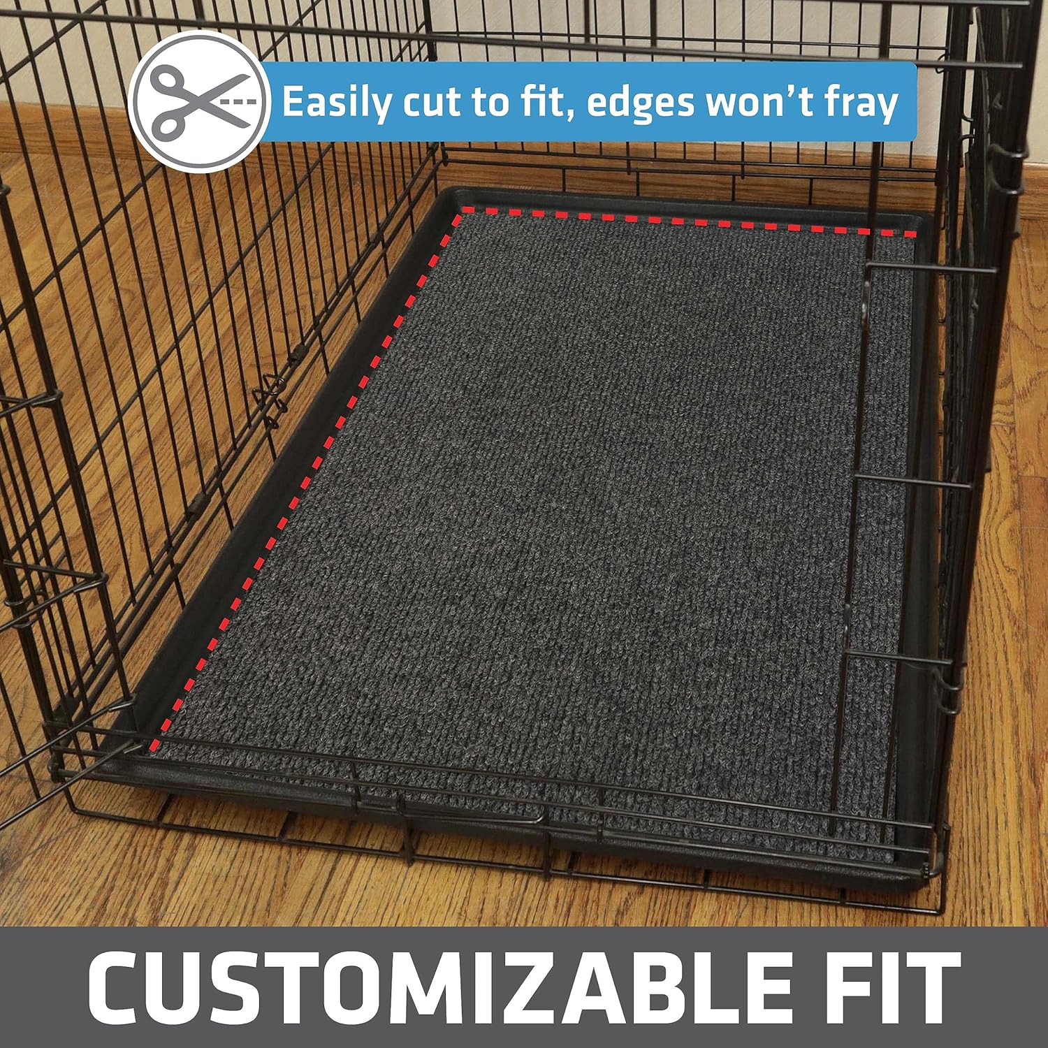 Demonstration of cutting the Drymate mat to fit a crate