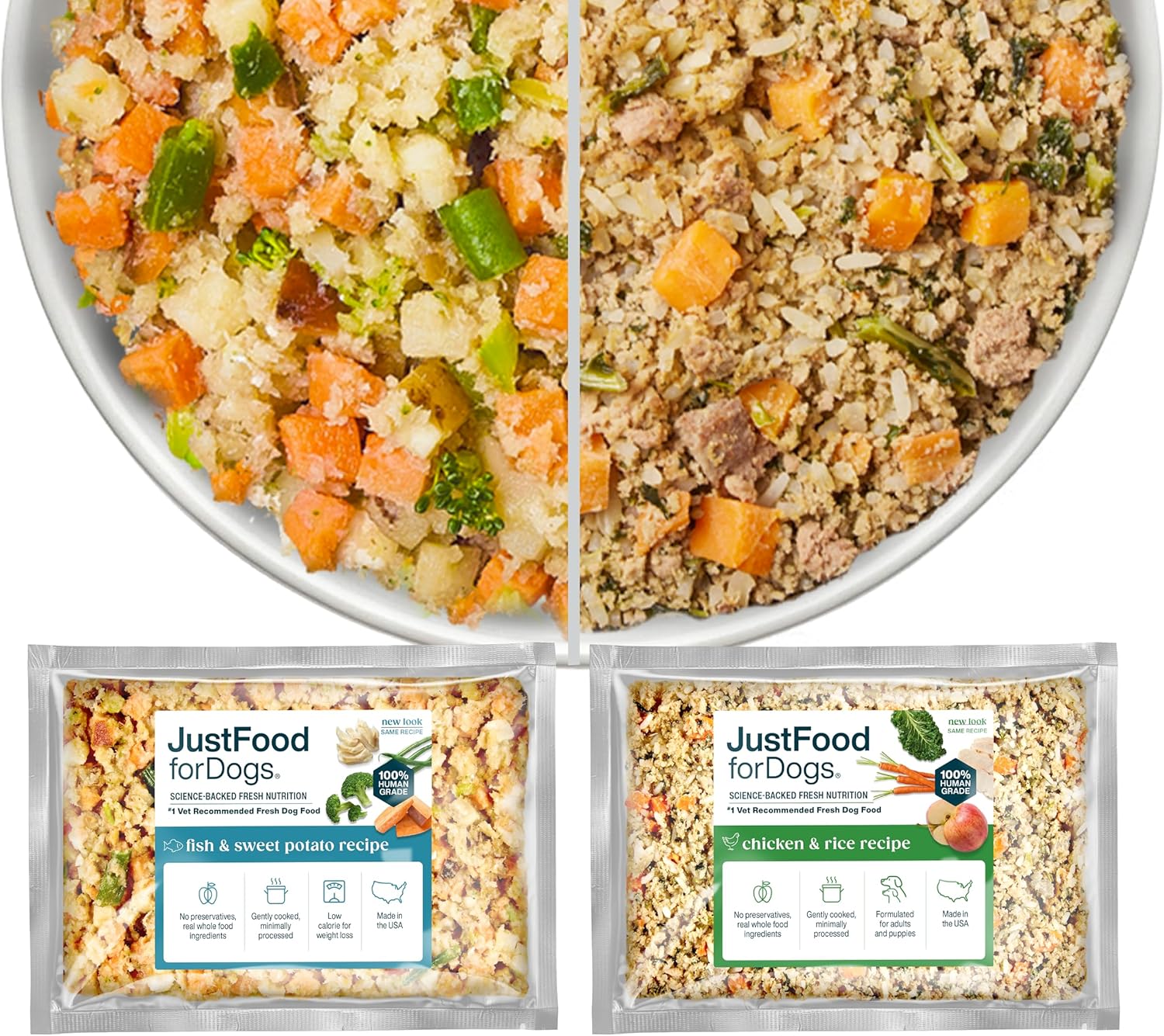 JustFoodForDogs Frozen Fresh Dog Food for Sensitive Skin Allergies, Joint Health, Complete Meal or Human Grade Dog Food Topper, Joint & Skin Support, 18 oz (Pack of 7) - Image 12