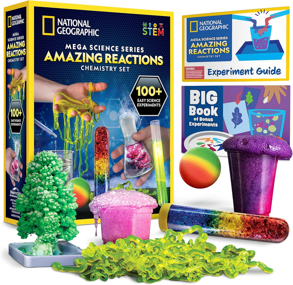 Blue Marble National Geographic Amazing Chemistry Set retail box front view showcasing STEM science experiments.