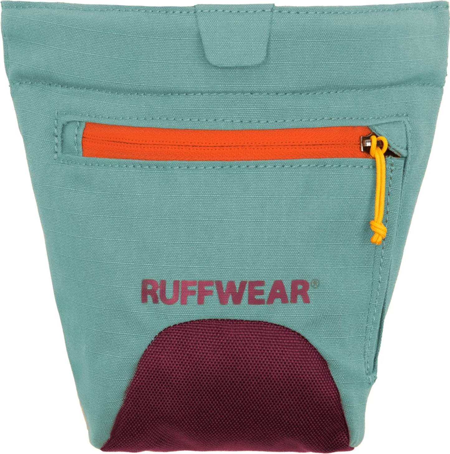 Ruffwear Treat Trader dog treat pouch in River Rock Green front view