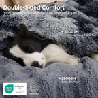 Bedsure leakproof pet throw spread across a neat king sized bed.