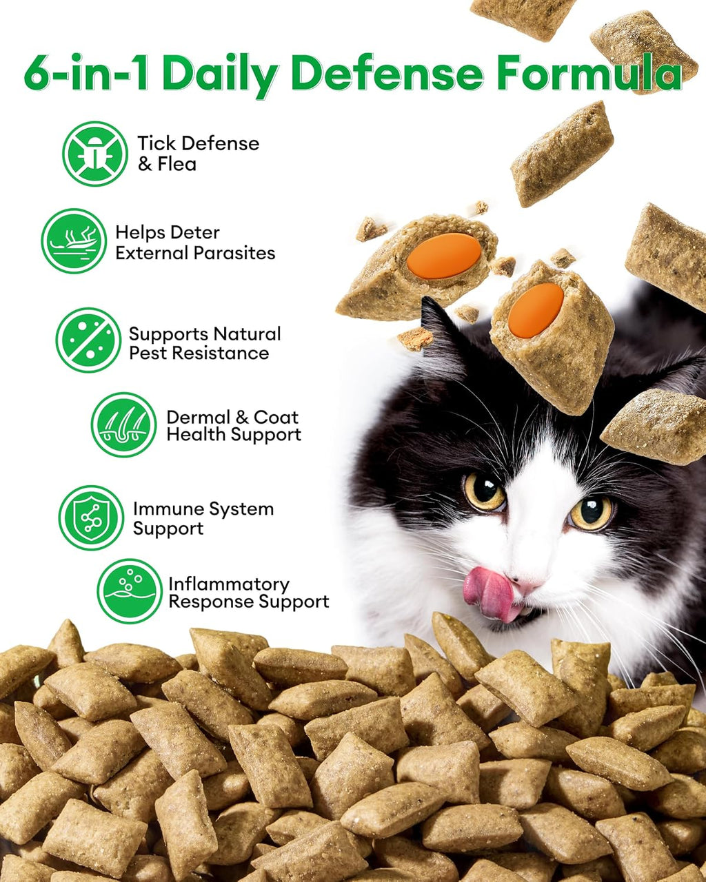 500 count cat supplement bottle for flea and tick