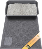 Neater Pets Neater Mat Cat Litter Mat, Thick & Durable Cat Mat for Litter Box, Trapper Pad Catches Mess to Protect Indoor Floors, Soft on Kitty Paws, Anti-Skid Grip Backing, Easy to Clean, Grey - Image 15