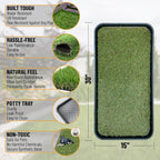 Close up of synthetic grass texture on Ottomanson pet pad