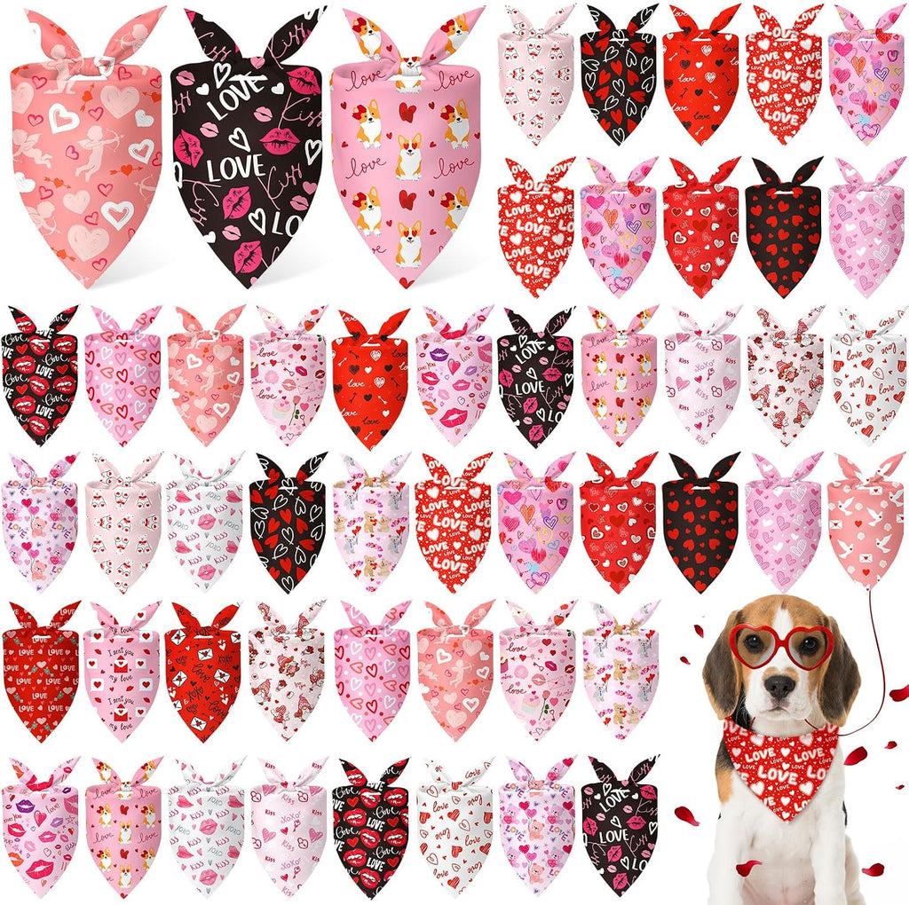 Abbylike 50 Pcs Patriotic Dog Bandanas Bulk 4th of July Bandanas for Dogs Star Triangle Kerchief Bib Scarf Set for Pet Independence Day 250th Anniversary Party Costume, 25 Styles(25.6 x 17.7 x 17.7) - Image 15