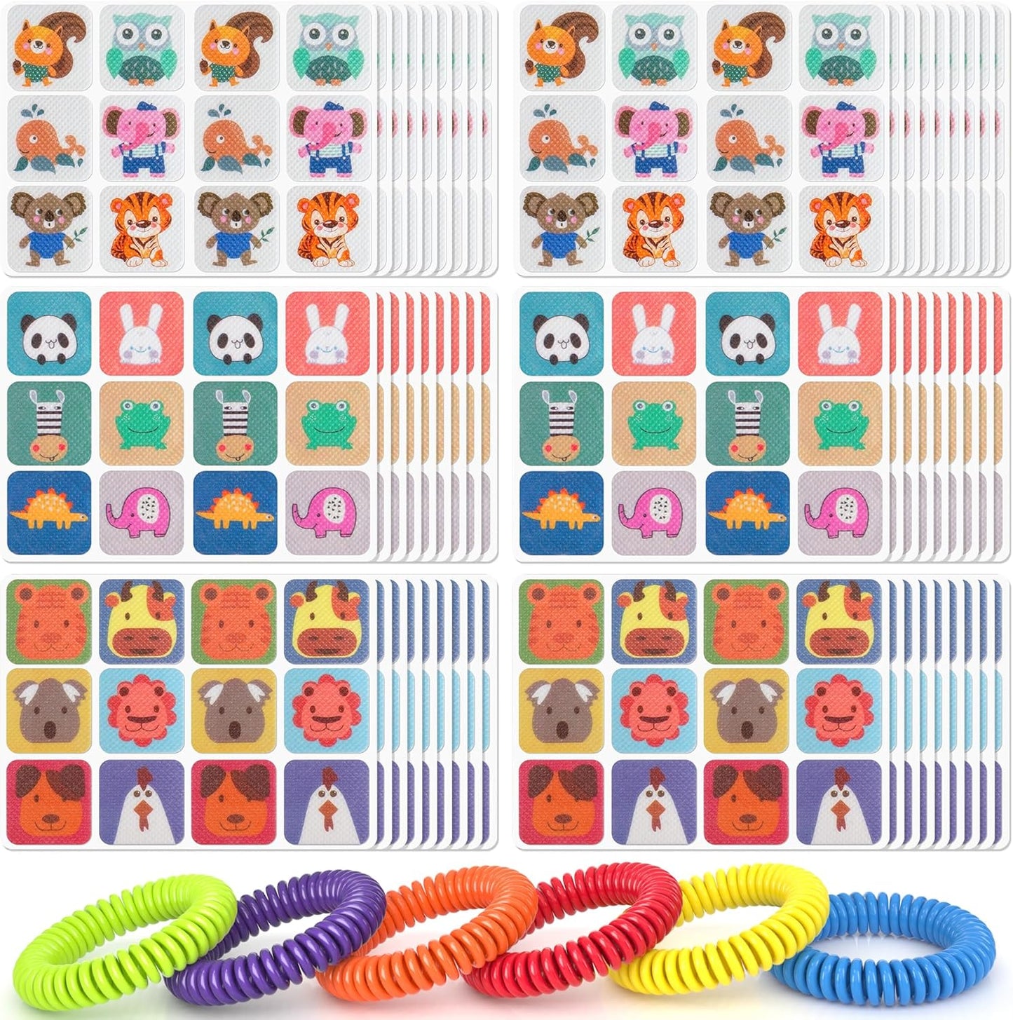 BuggyBands 360 pack mosquito stickers and bracelets front view