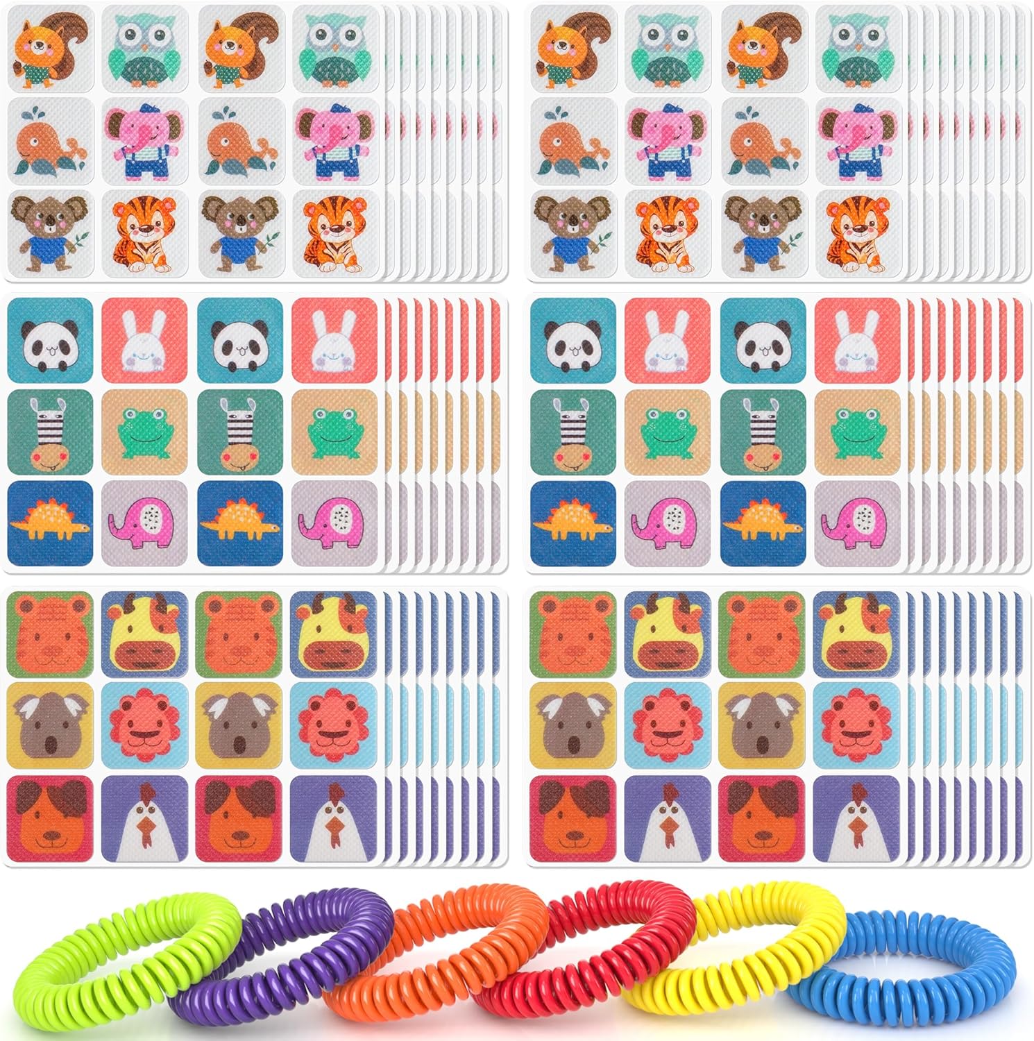 BuggyBands 360 pack mosquito stickers and bracelets front view