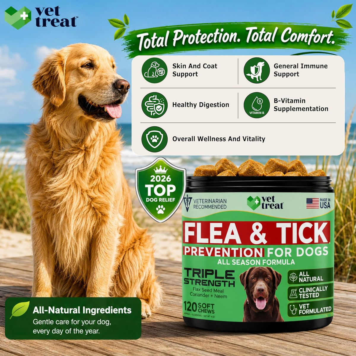 Vet Treat non prescription flea and tick defense treats jar opening