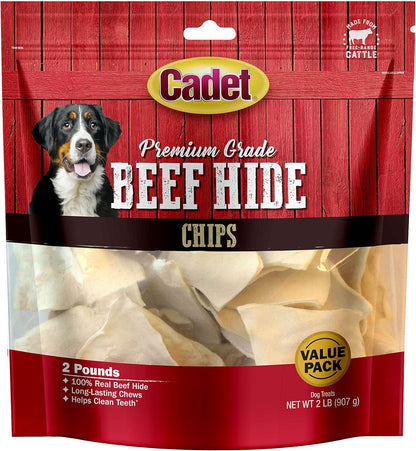 Cadet Premium Grade Beef Hide for Dogs, Rawhide Long Lasting Dog Chews, Chips, Curls & Rolls for Small/Medium/Large Dogs - Image 12