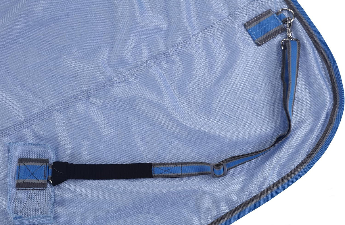 Side view of horse wearing Leaforest mesh fly sheet