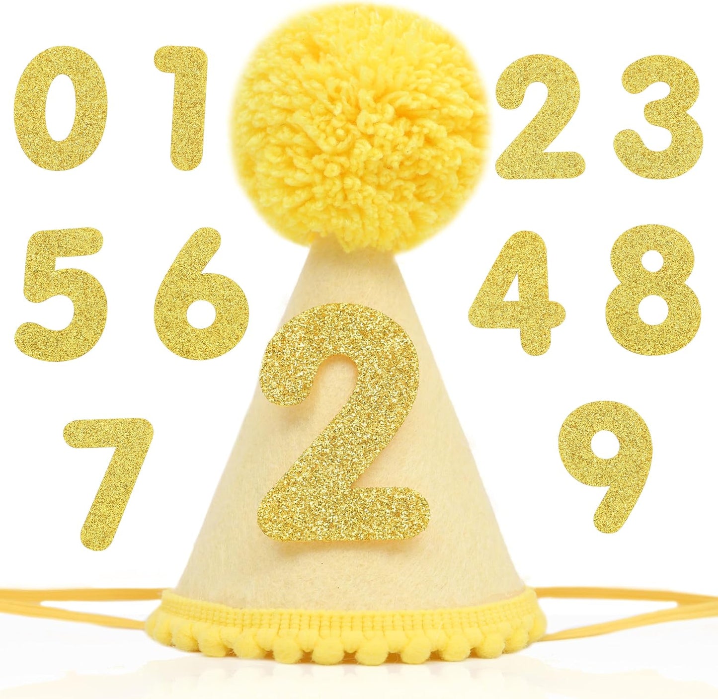 Pet Birthday Hat with Interchangeable Numbers 1-10 | Adjustable Pet Party Cone Hat for Dogs & Cats | Puppy Birthday Photo Props for 1st to 10th Birthday Celebrations (Pink Birthday Pet Hat) - Image 15
