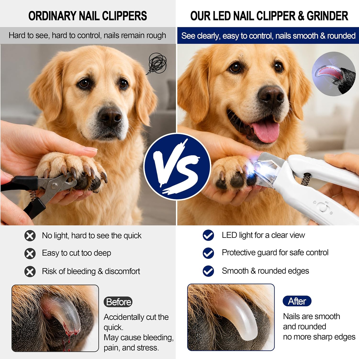 Electric nail grinder head for pet grooming