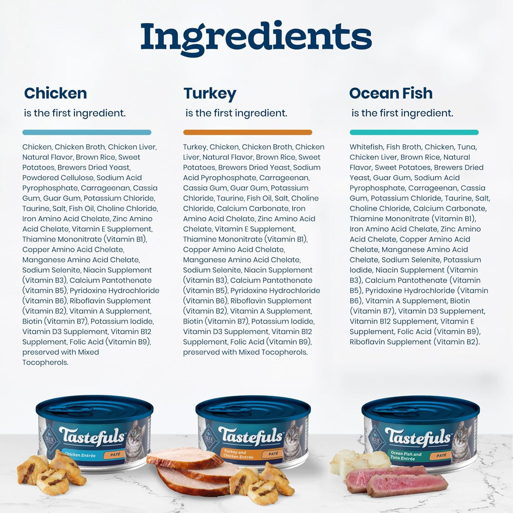 Blue Buffalo wet cat food ocean fish flavor can