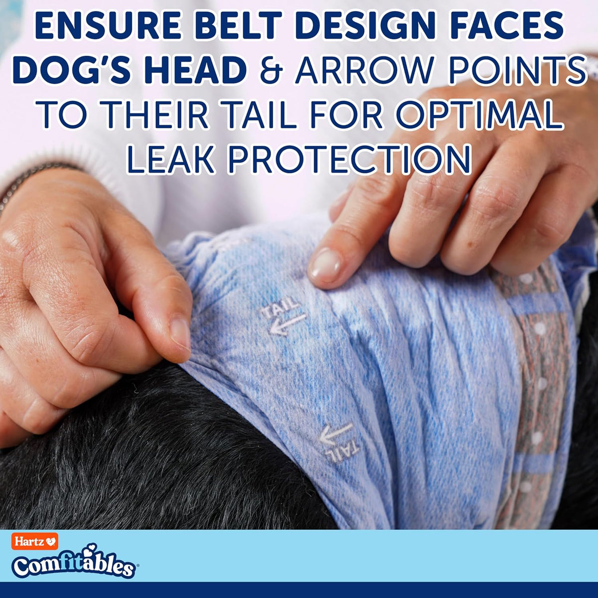 Hartz Comfitables Disposable Male Dog Wraps with Stretchy Waistband, Small 40 Count - Image 9