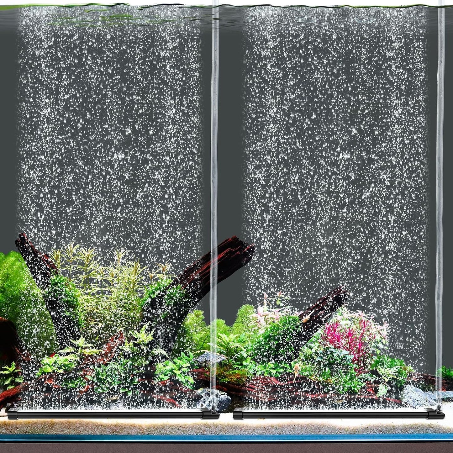 hygger Aquarium Bubble Curtain Wall, Quiet Fish Tank Air Stone with Accessories, High Dissolved Aquarium Bubbler Oxygen Diffuser Decoration for Freshwater & Saltwater - Image 9