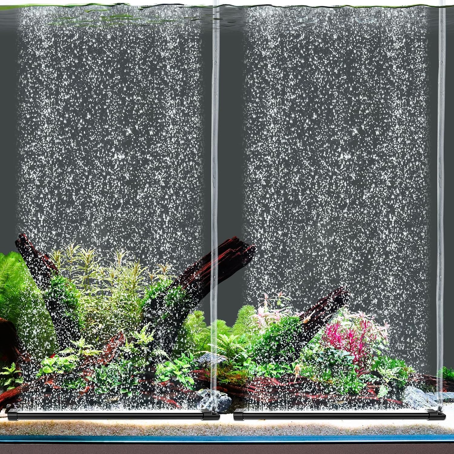 hygger Aquarium Bubble Curtain Wall, Quiet Fish Tank Air Stone with Accessories, High Dissolved Aquarium Bubbler Oxygen Diffuser Decoration for Freshwater & Saltwater - Image 9