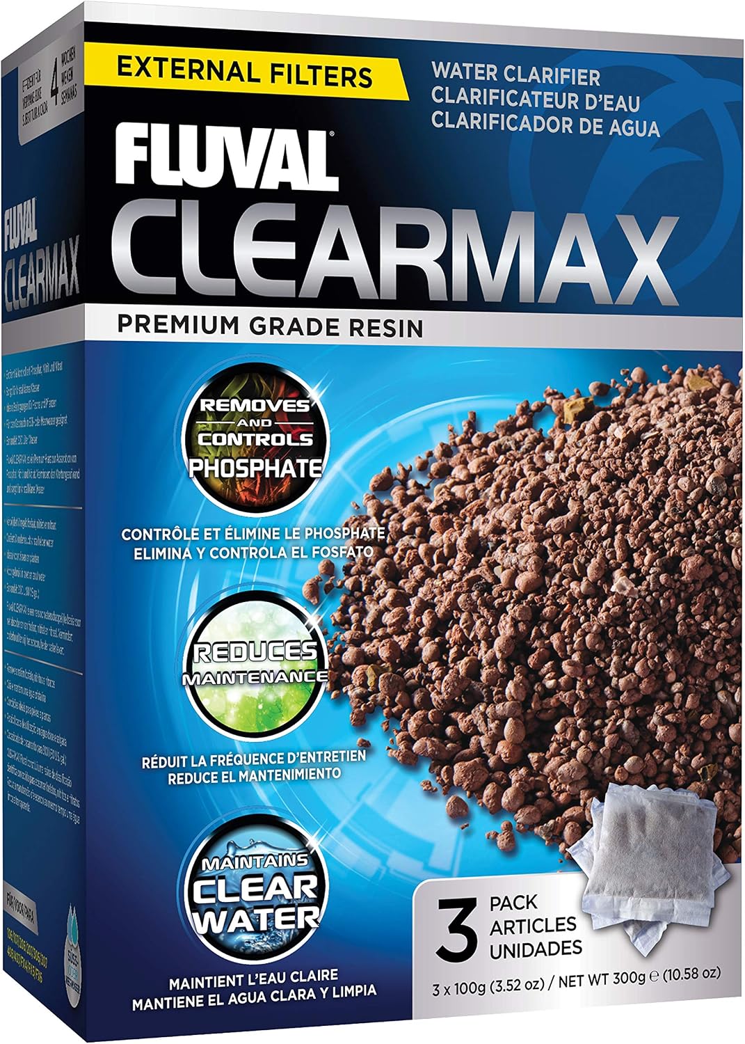 Fluval ClearMax phosphate remover front view packaging