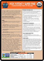 Harrisons organic bird food label details and ingredients