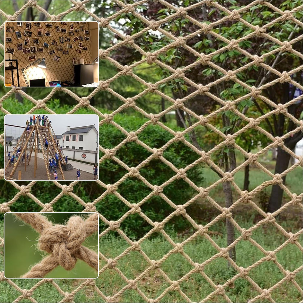 Bunifa Safety Hemp Rope Net front view for balcony protection