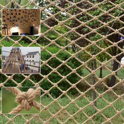 Bunifa Safety Hemp Rope Net front view for balcony protection