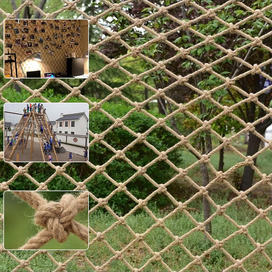 Bunifa Safety Hemp Rope Net front view for balcony protection