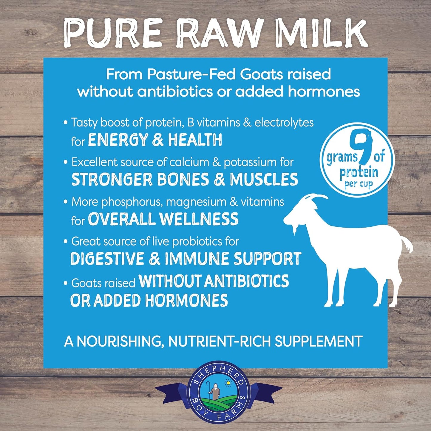 Shepherd Boy Farms two ounce raw goat milk powder packaging