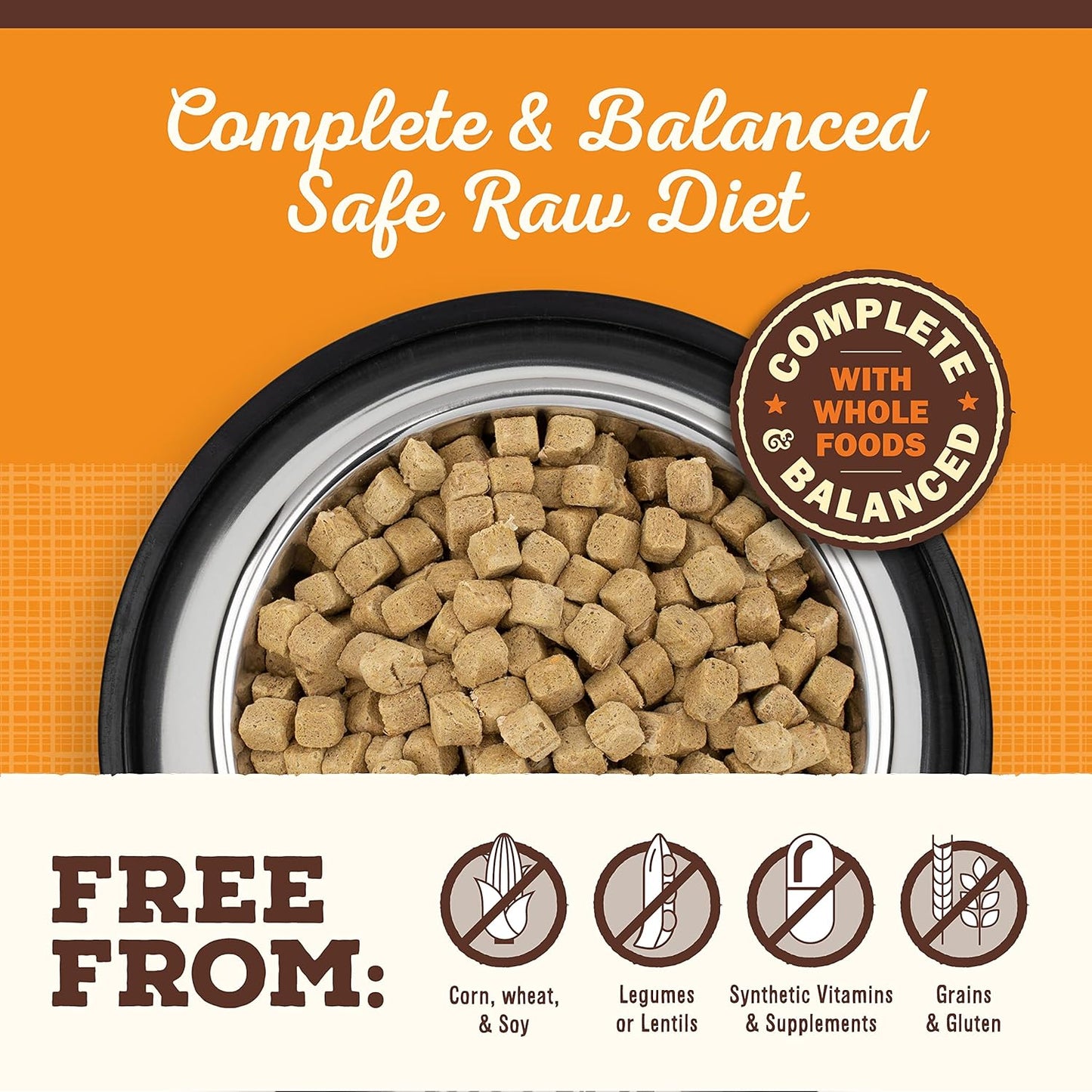 Primal Pet Foods premium raw freeze-dried grass-fed beef recipe dog meal back packaging