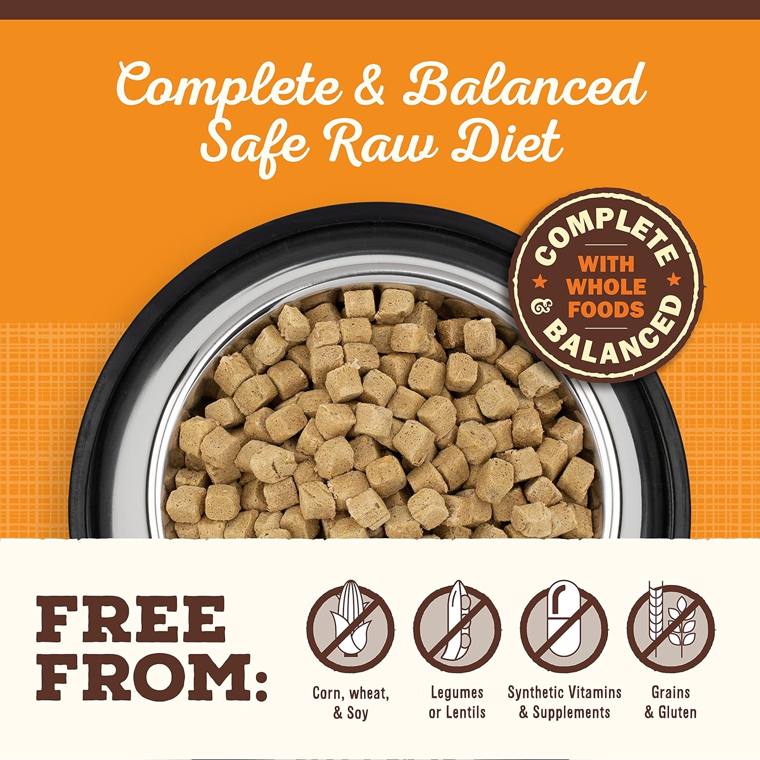 Primal Pet Foods premium raw freeze-dried grass-fed beef recipe dog meal back packaging