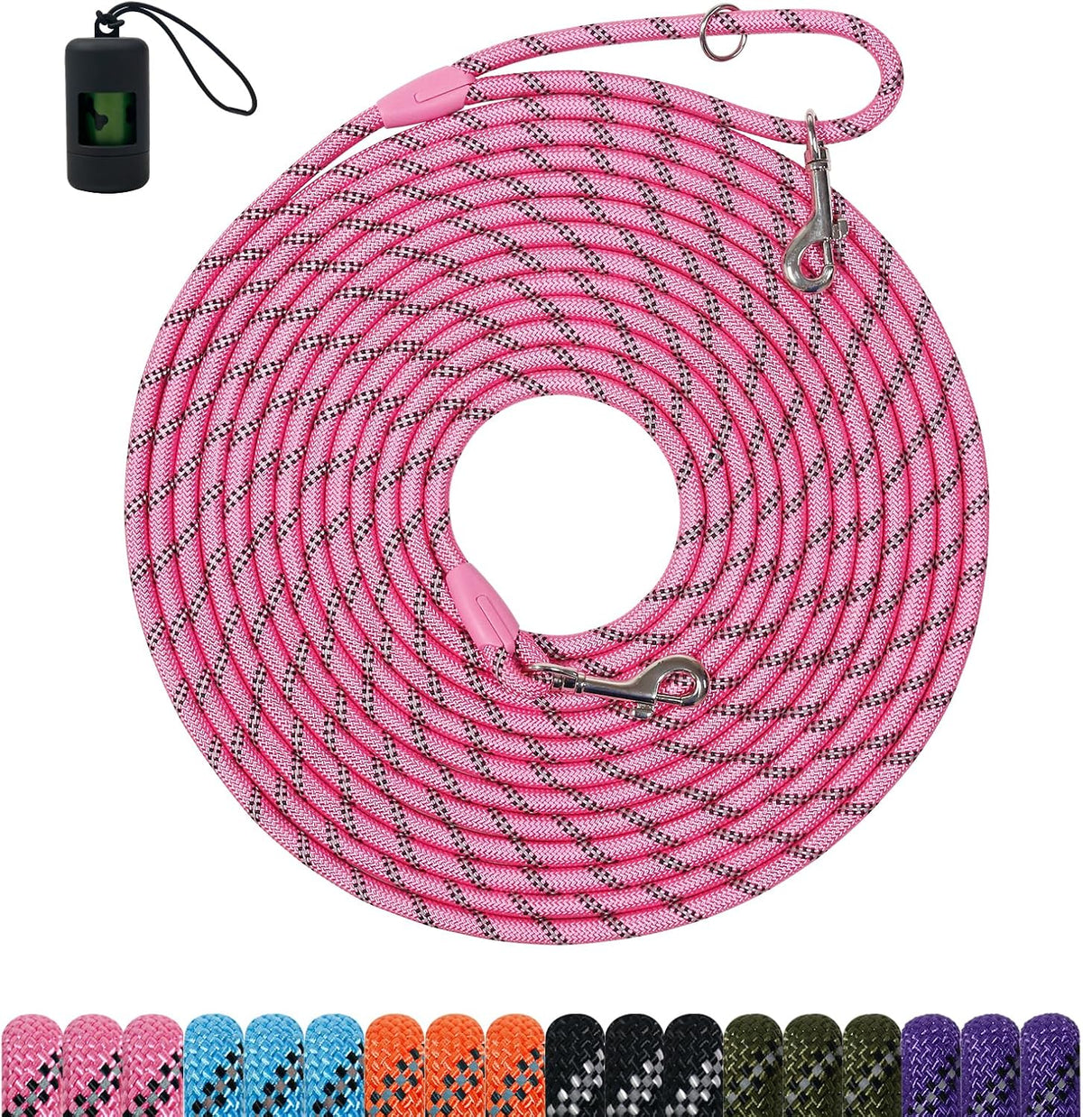 Long Dog Training LeashHeavy Duty Reflective Rope Lead for Small Medium Large Dogs 6FT 10FT 15FT 30FT 50FT for Training, Walking, Backyard, Camping - Image 9