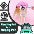 Cyan and white handle variants of H&H Pets small breed dog toothbrushes.