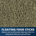 High protein turtle food sticks supporting shell strength and bone health